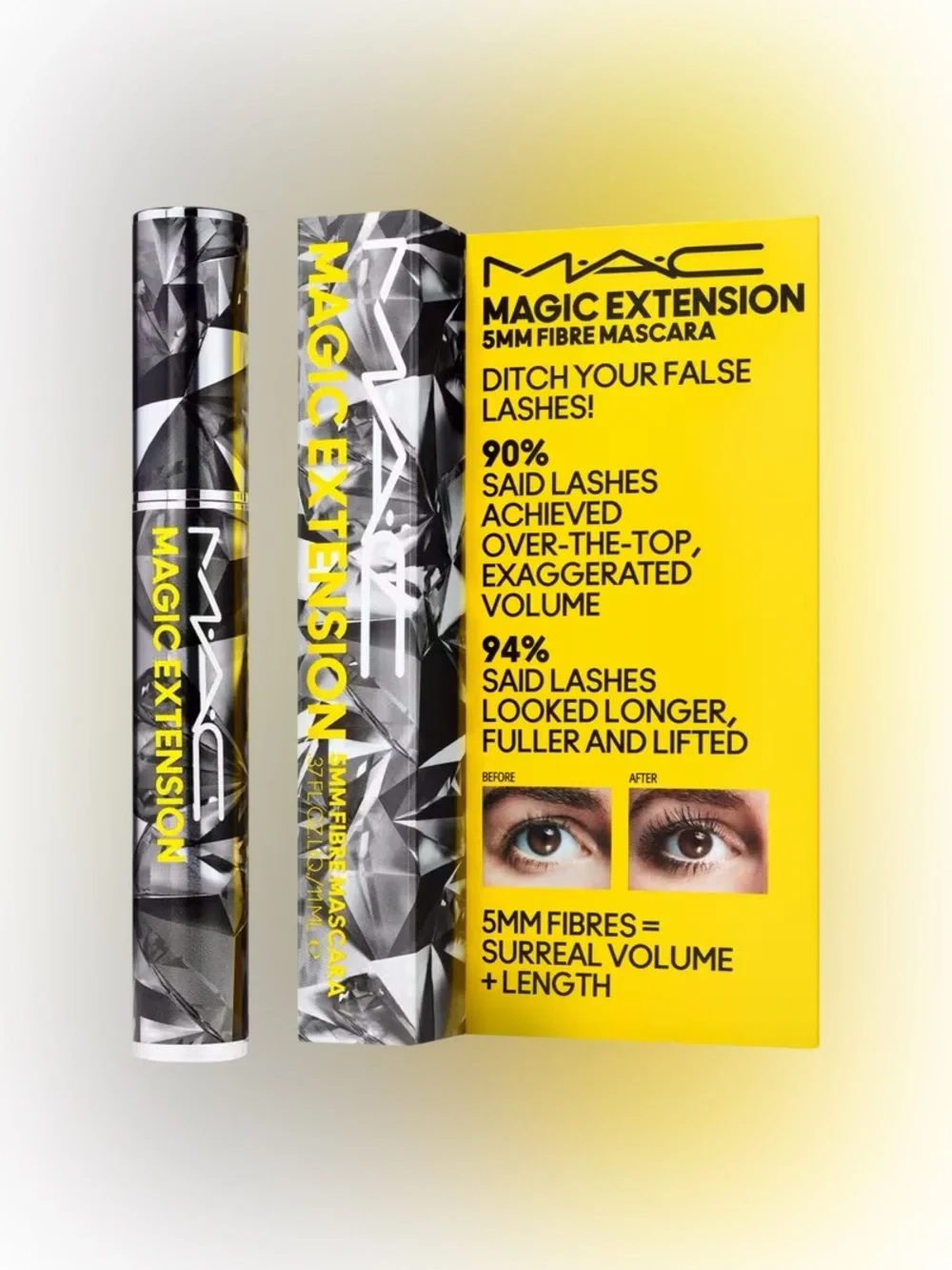 MAC Magic Extension 5MM Fibre Mascara • BNIB • Full Size • Black • Lengthening